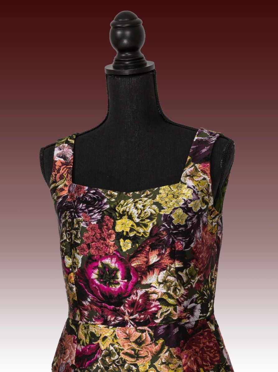 Evening Dress in Valentino Floral Heavy Silk 2