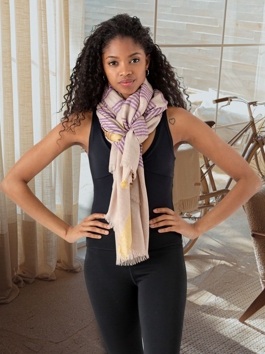 Pashmina Scarf-Finest of Cashmere Wool, Luxurious Fibre One